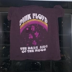 Burgundy Women's Small Pink Floyd Cotton T-Shirt